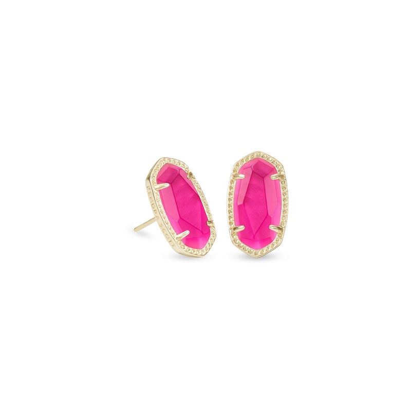 Kendra Scott Ellie Gold Stud Earrings in Azalea Illusion