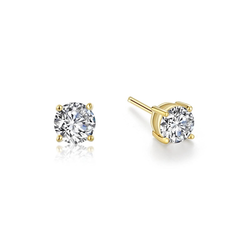 Lafonn 1 CTW Stud Earrings in Gold