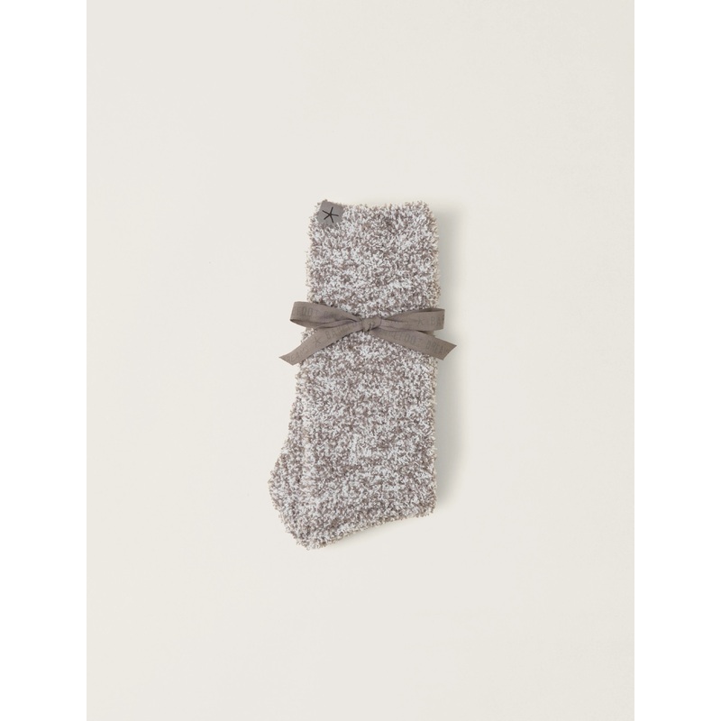 Barefoot Dreams Cozychic Heathered Socks in Charcoal / White