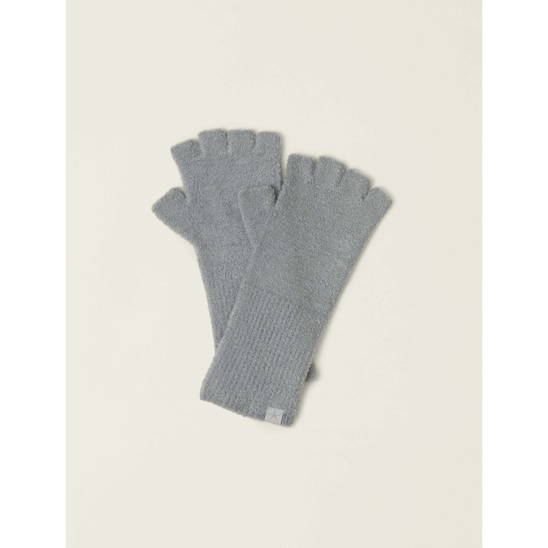 Barefoot Dreams CozyChic Lite Fingerless Gloves in Moonbeam