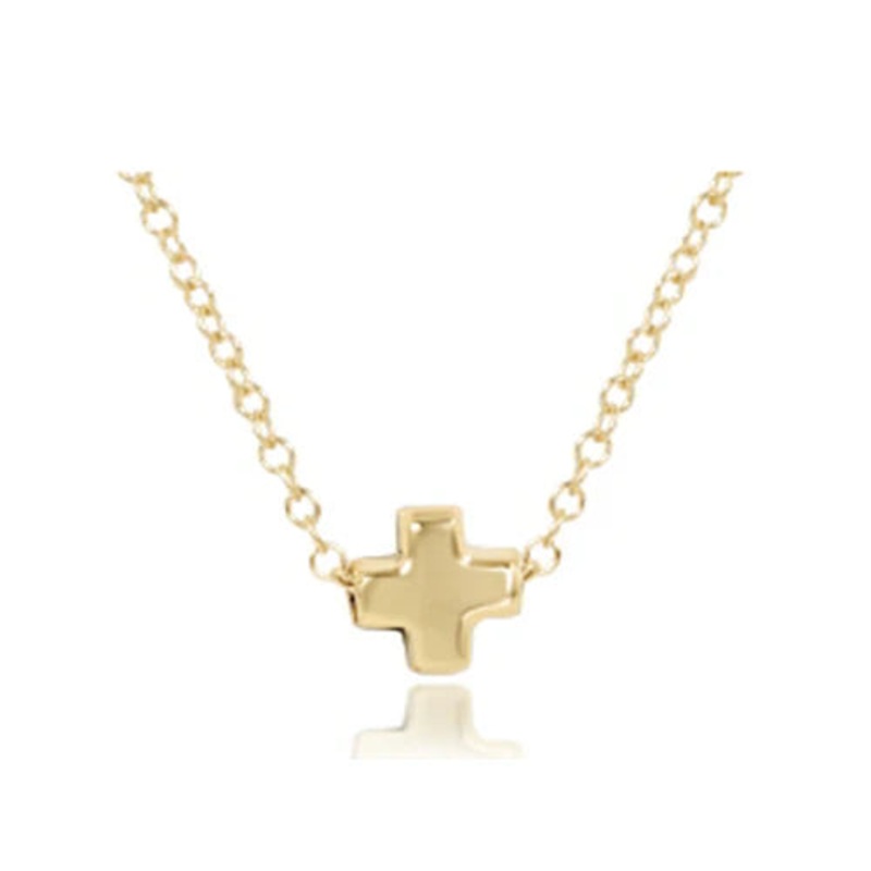 Enewton – 16 Necklace Gold – Signature Cross Small Gold