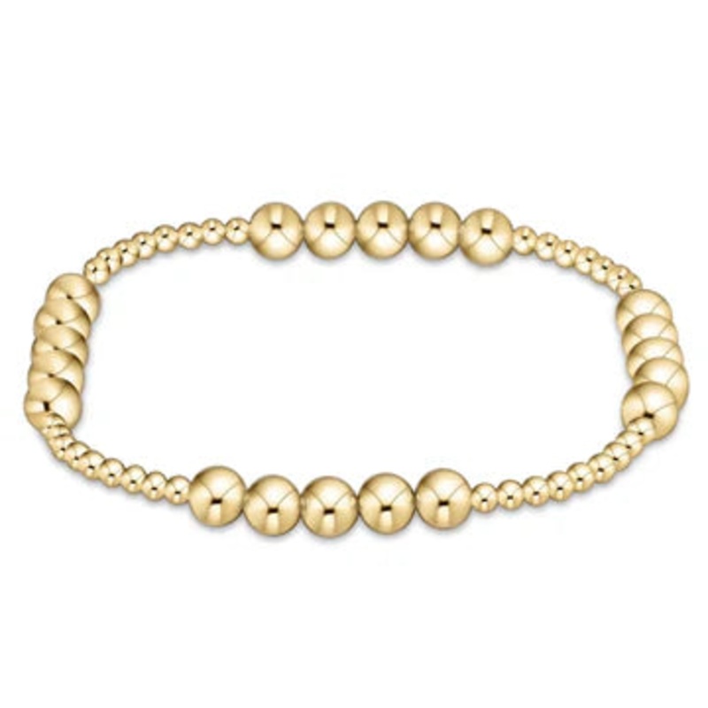 Enewton Classic Blissful Pattern 2.5mm Bead Bracelet – 5mm Gold