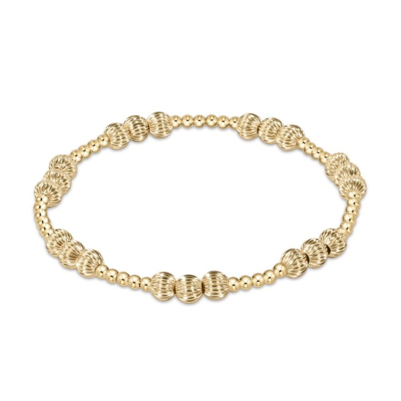 enewton: Dignity Joy Pattern 5mm Bead Bracelet Gold