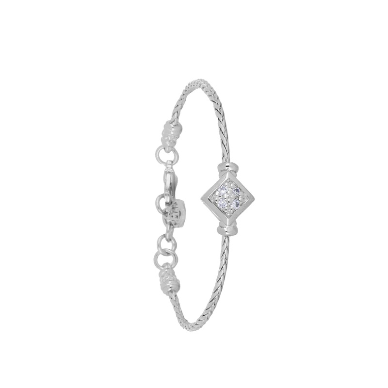 John Medeiros Celebration Collection Diamond Shaped Pav Single Strand Bracelet