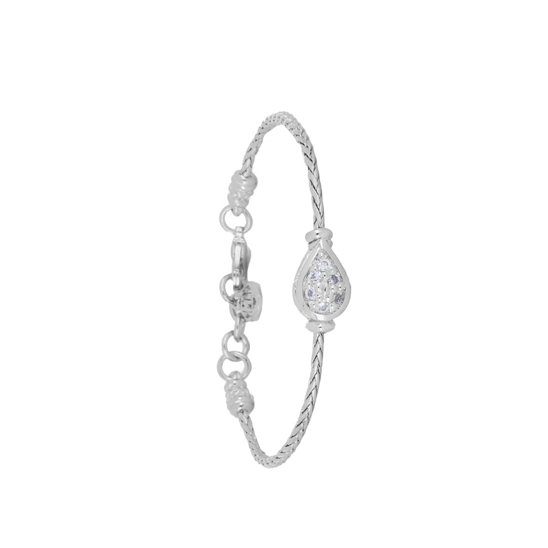 John Medeiros Celebration Collection Pear Shaped Pav Single Strand Bracelet