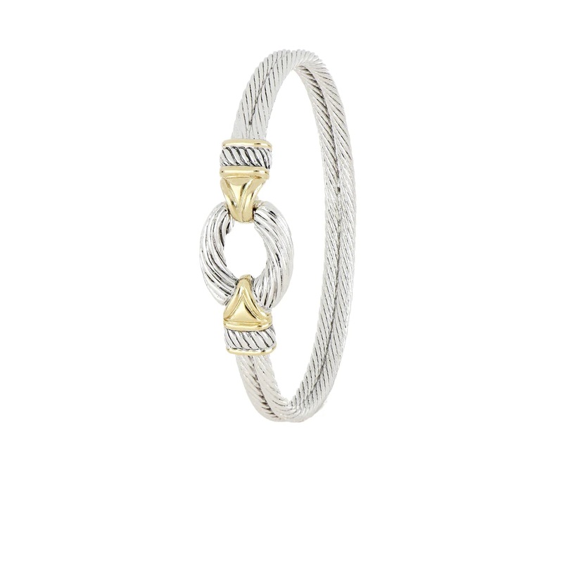 John Medeiros Cordo Collection – Double Wire Two-Tone Bracelet