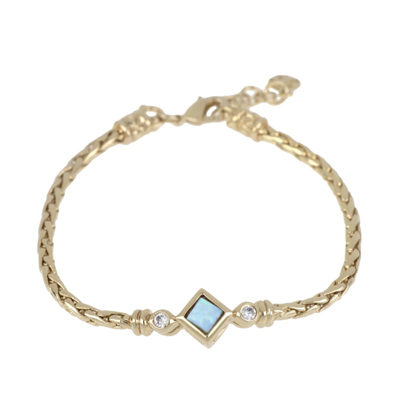 John Medeiros Opalas do Mar Collection – Single Strand Blue Diamond Opal Bracelet