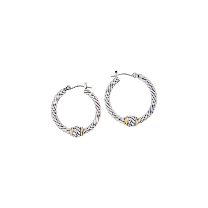 John Medeiros Oval Link Collection – Twisted Wire Hoop Earrings