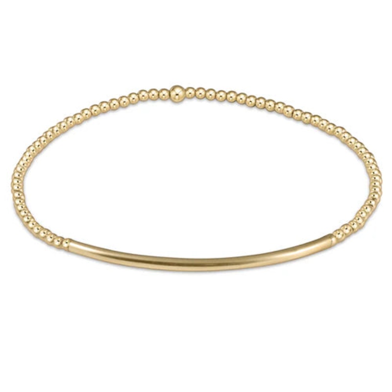 classic gold 2mm bead bracelet – bliss bar gold