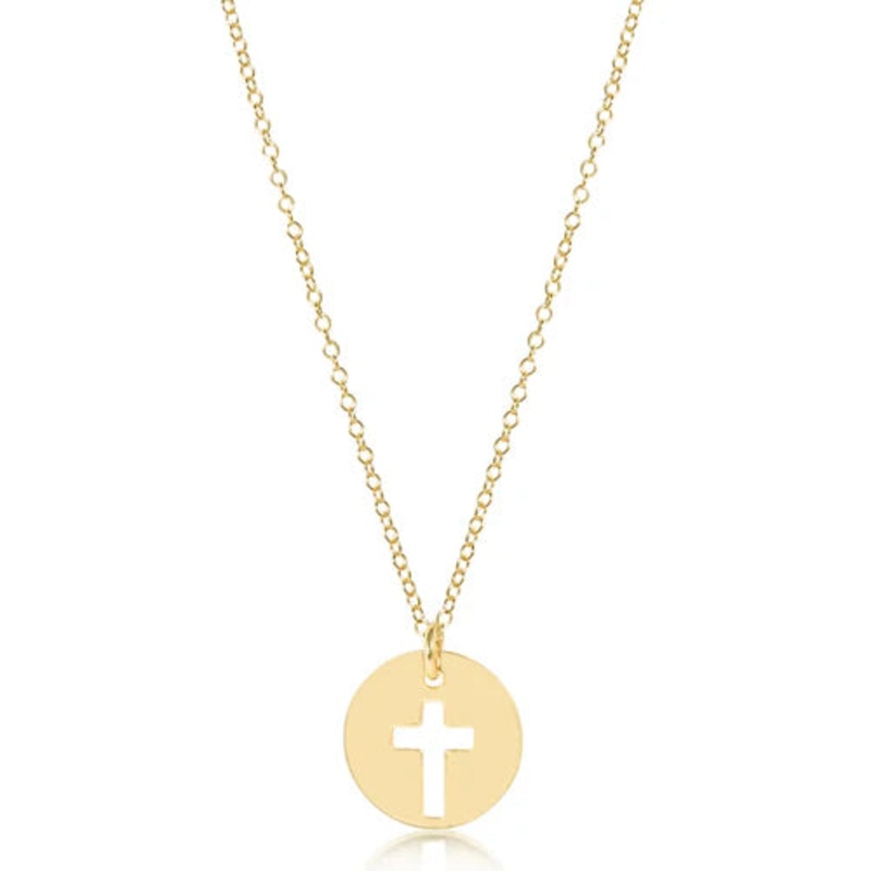 enewton 16 necklace gold – blessed disc