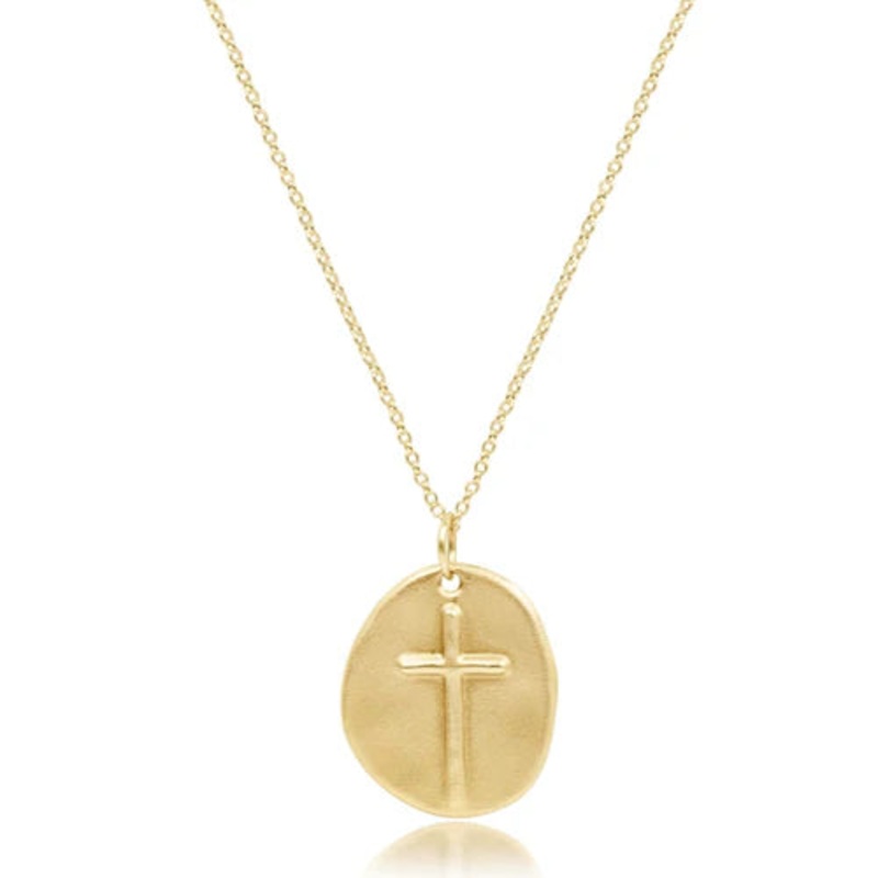 enewton 16 necklace gold – inspire gold charm
