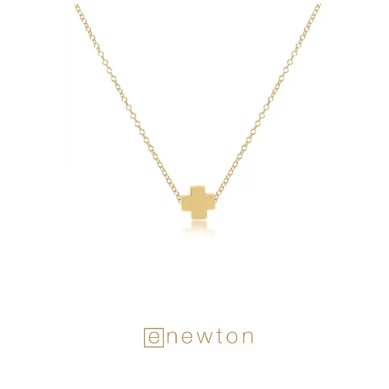 enewton: 16 Necklace Gold – Signature Cross Gold