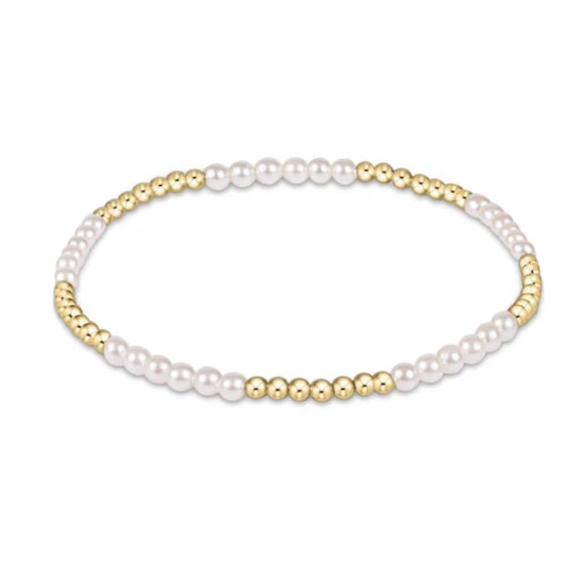 enewton classic blissful pattern 2mm bead bracelet – 3mm pearl