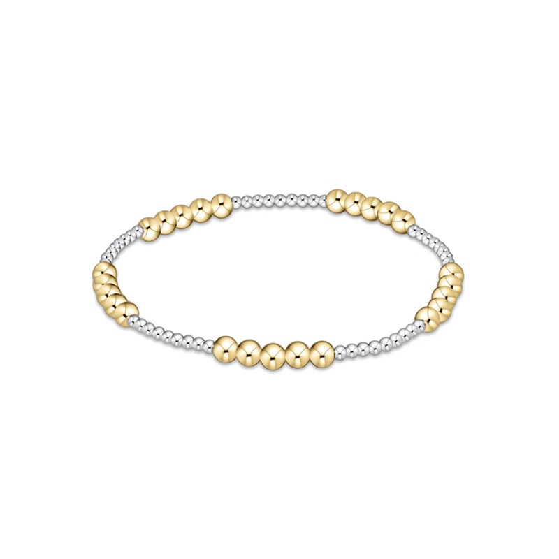 enewton Classic Blissful Pattern 4mm Bead Bracelet – Mixed Metals
