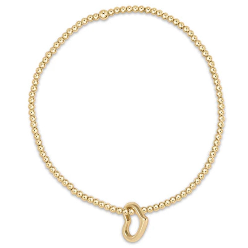 Enewton classic gold 2.5mm bead bracelet – love gold charm