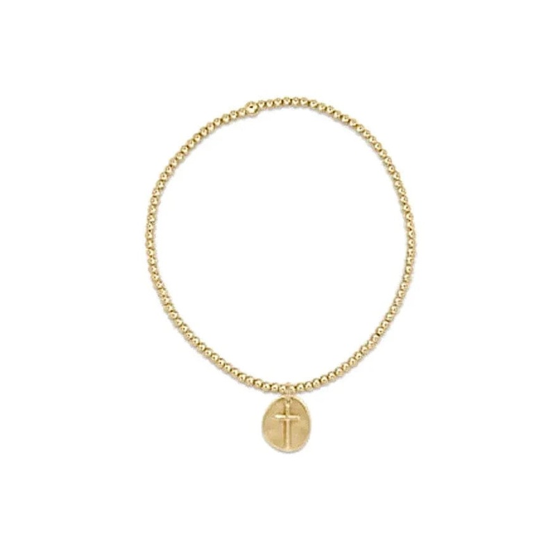 Enewton – Classic Gold 2mm Bead Bracelet – Inspire Small Gold Charm