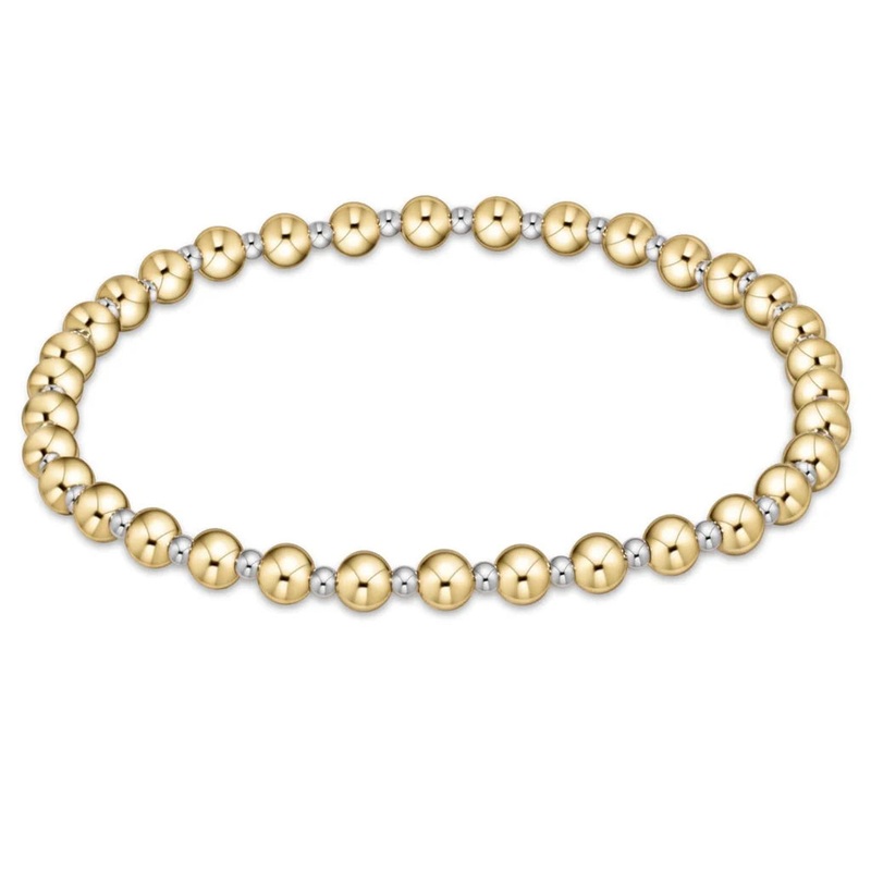 enewton: Classic Grateful Pattern 4mm Bracelet -Mixed Metal