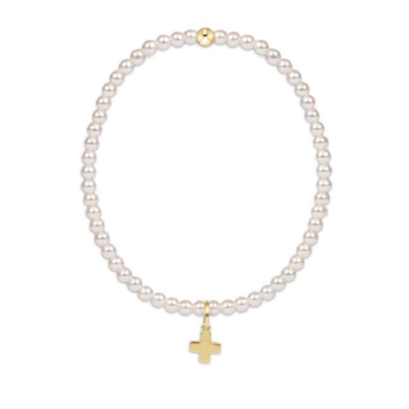 enewton Classic Pearl 3mm Bead Bracelet – Signature Cross