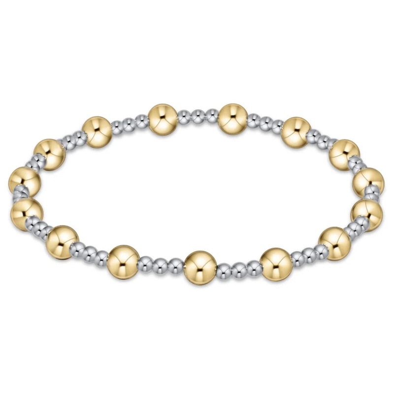 enewton: Classic Sincerity Pattern 5mm Beaded – Mixed Metal