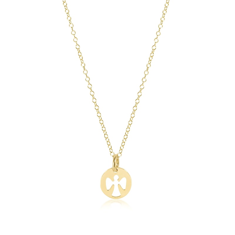 Enewton Egirl 14 Necklace Gold- Guardian Angel Small Gold Disc