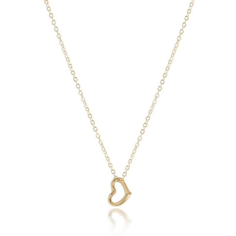 Enewton Egirl 14 Necklace Gold- Love Small Gold Charm