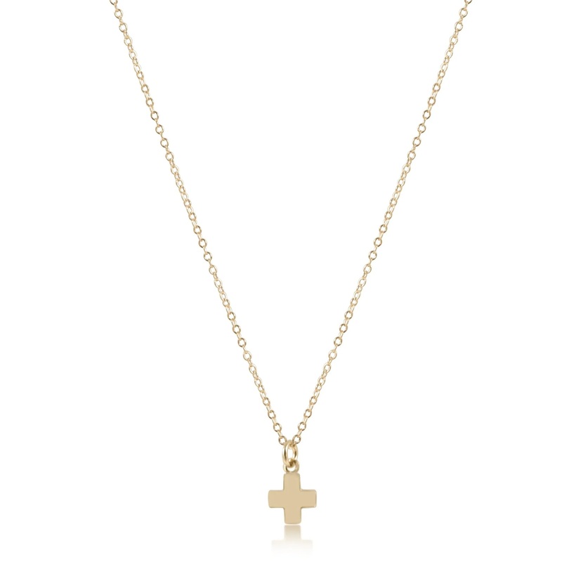 Enewton Egirl 14 Necklace Gold- Signature Cross Small Gold Charm