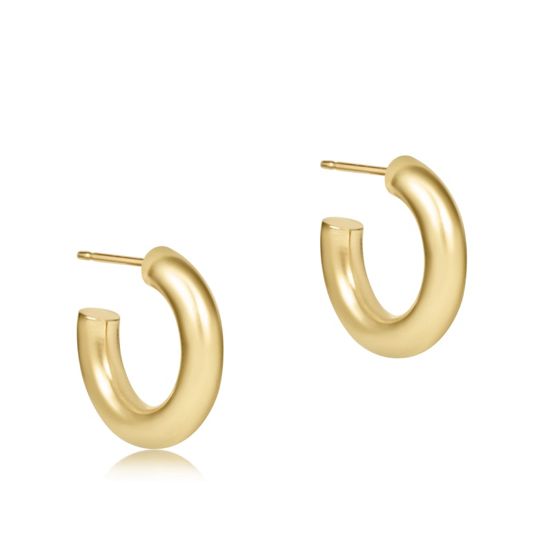 Enewton Round Gold 0.5 Post Hoop- 4mm- Smooth