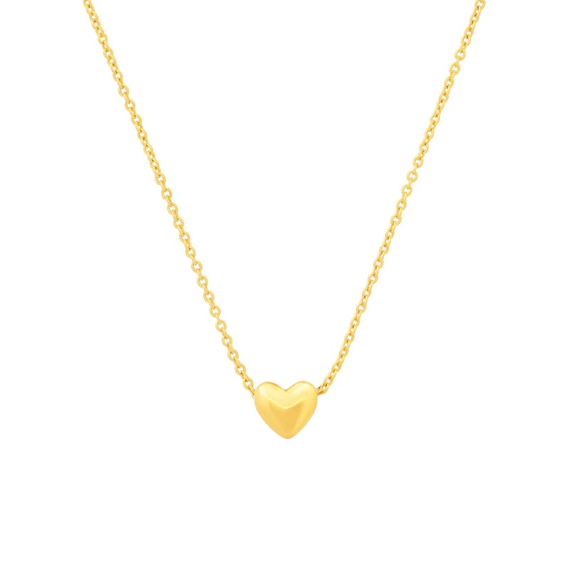 Petite Puffed Heart Necklace