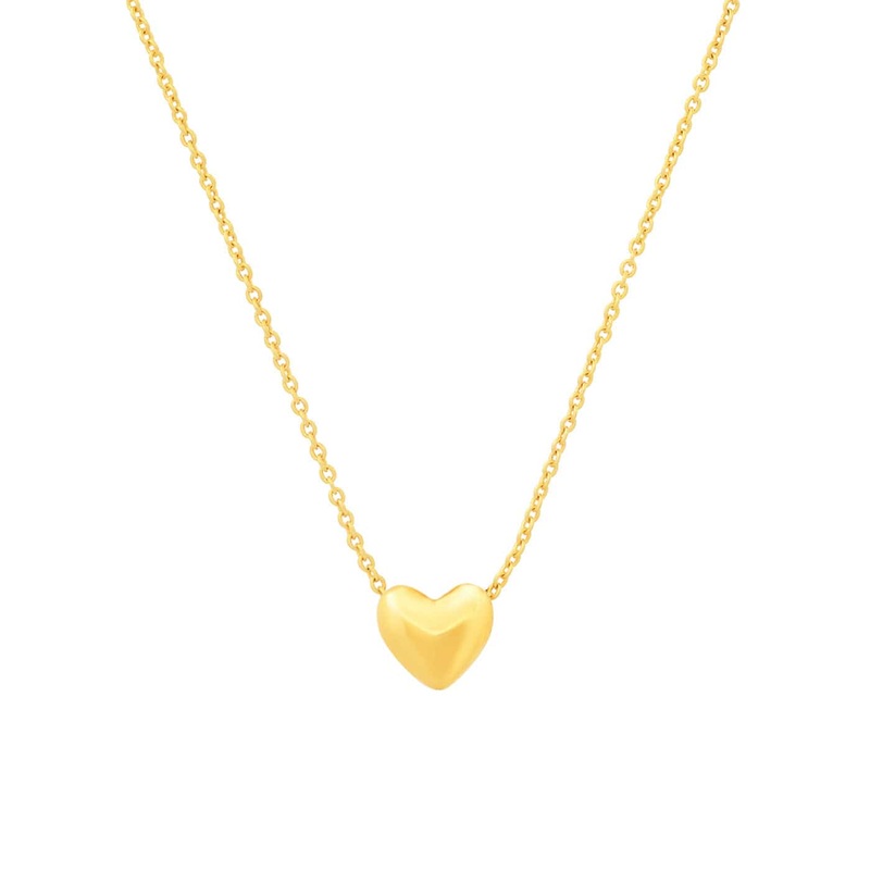 Puffed Heart Necklace