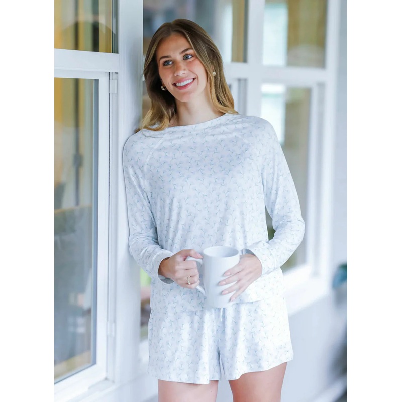 Annie Short Pajama Set in Petal Dance