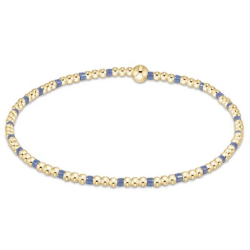 Enewton Egirl Hope Sincerity Pattern 2mm Bead Bracelet- Bright Blue