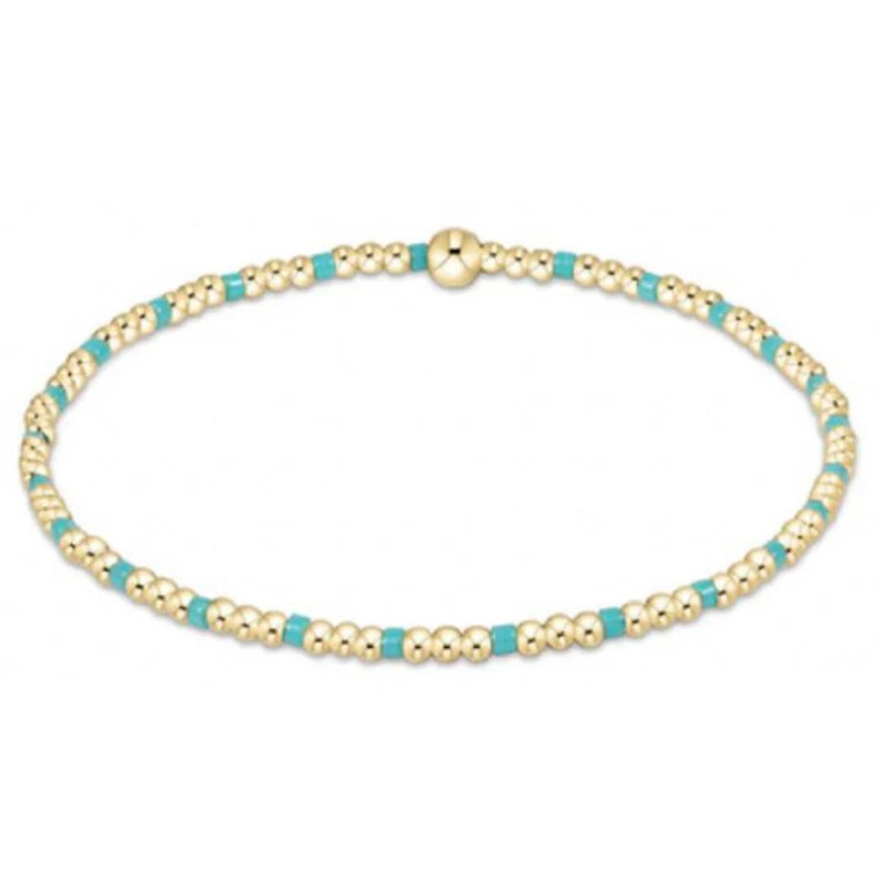 Enewton Egirl Hope Sincerity Pattern 2mm Bead Bracelet- Turquoise