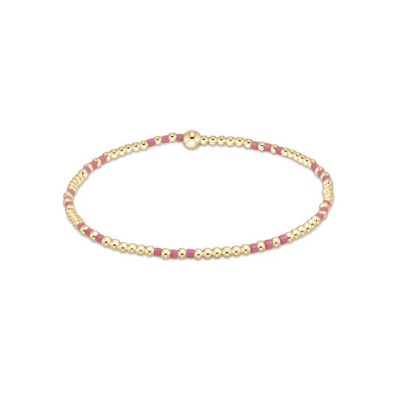 Enewton Hope Joy Pattern 2mm Bead Bracelet- Bright Pink