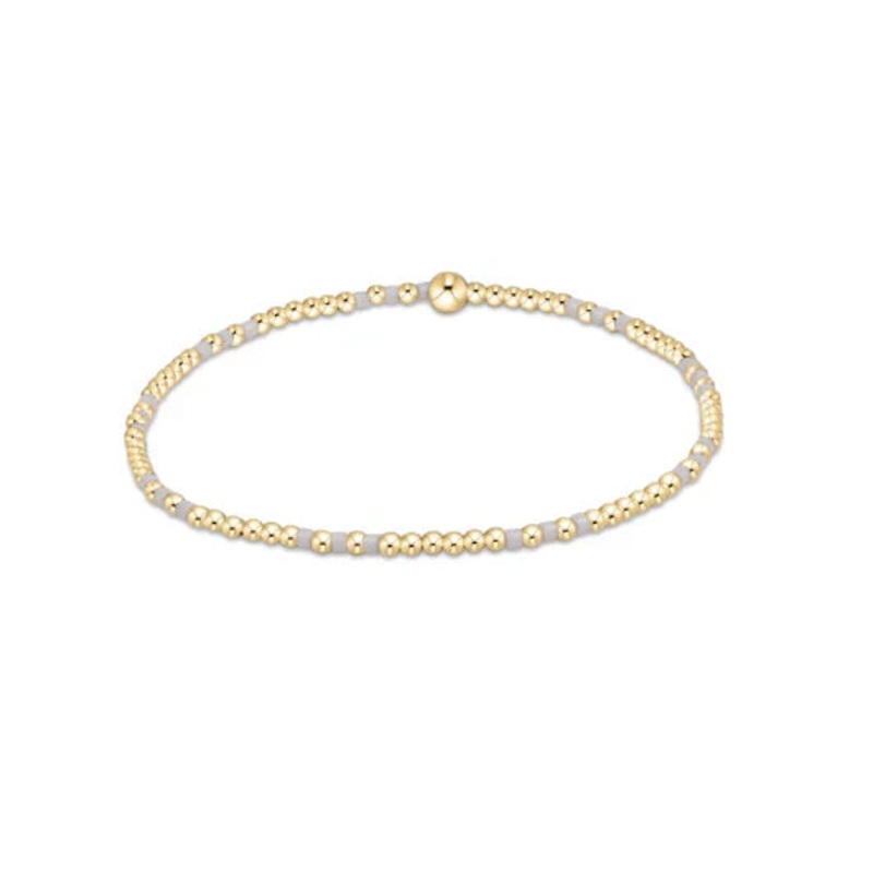 Enewton Hope Joy Pattern 2mm Bead Bracelet- White