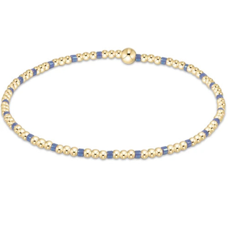Enewton Hope Sincerity Pattern 2mm Bead Bracelet- Bright Blue