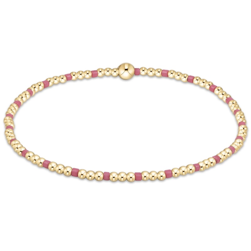Enewton Hope Sincerity Pattern 2mm Bead Bracelet- Bright Pink