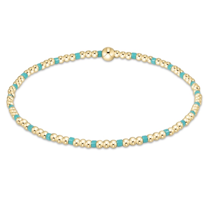 Enewton Hope Sincerity Pattern 2mm Bead Bracelet- Turquoise