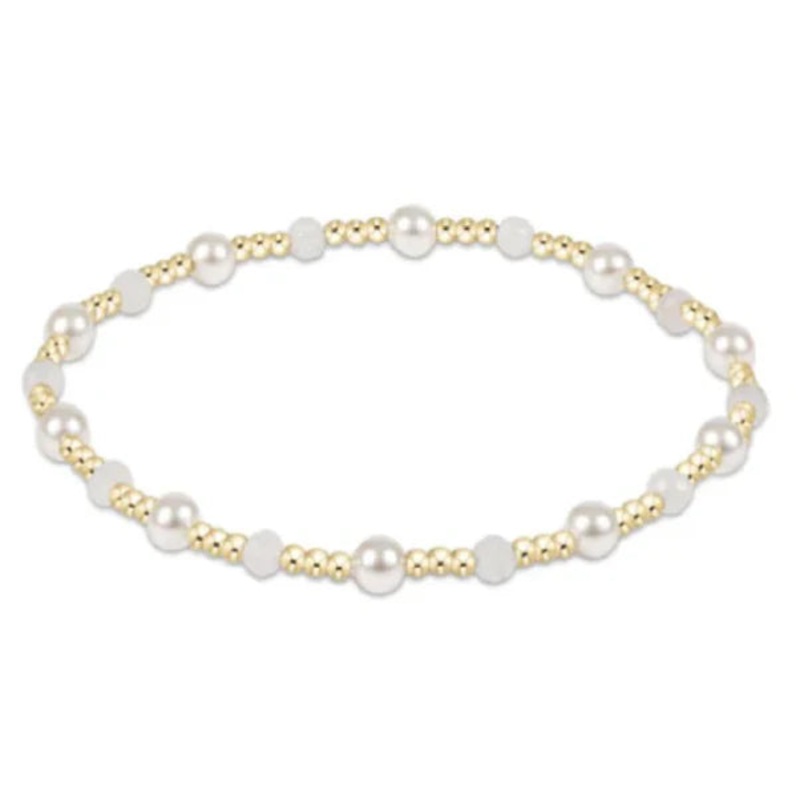 Enewton Pearl Sincerity Pattern 4mm Bead Bracelet- Moonstone