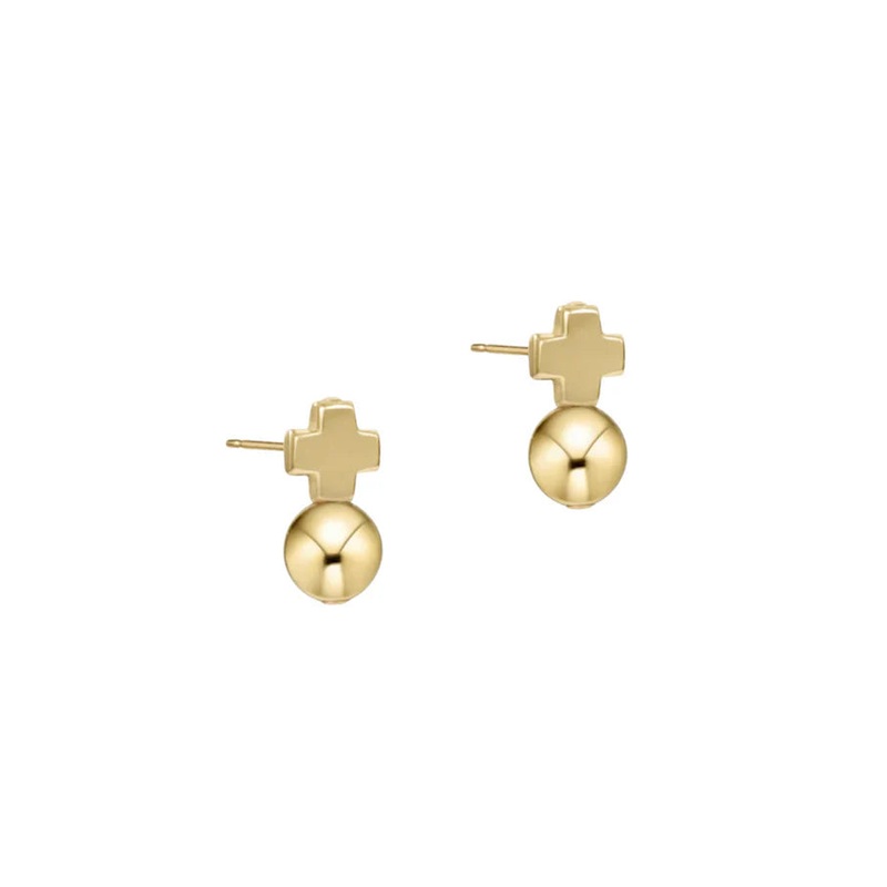 Enewton Signature Cross Gold Stud- Classic Gold