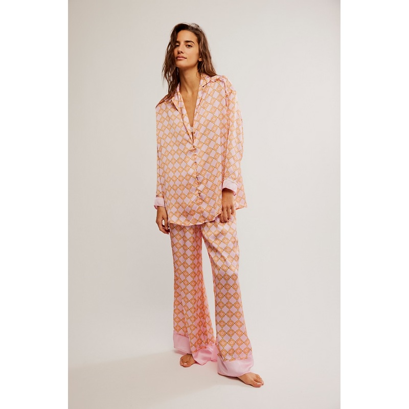 Free People Dreamy Days Pajama Set in Sweet Lilac