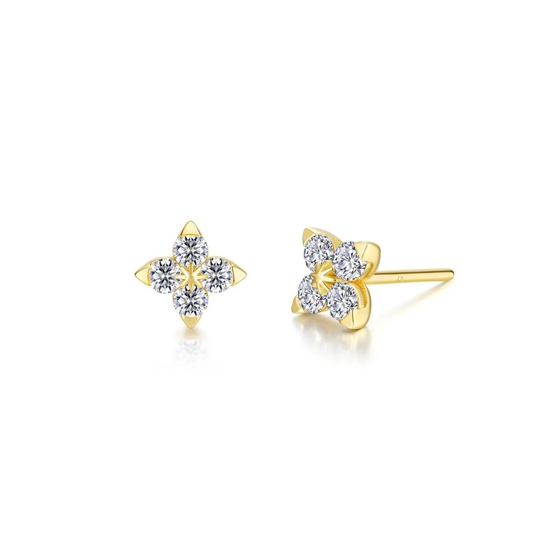 Lafonn 0.4CTW Flower Studs in Gold