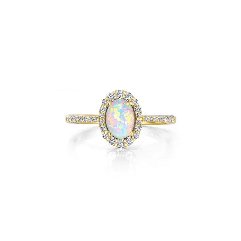 Lafonn 1.92CTW Opal Halo Engagement Ring