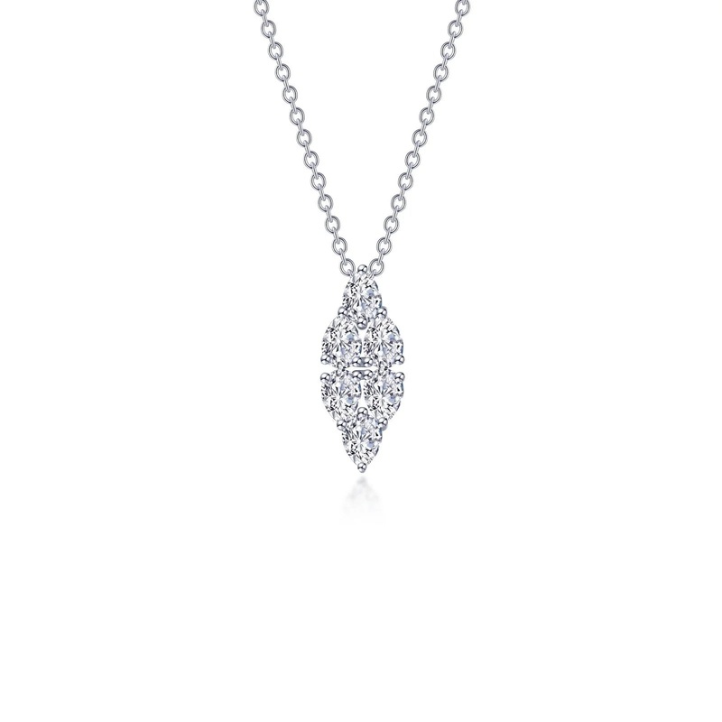 Lafonn Pear-Shaped Cluster Necklace