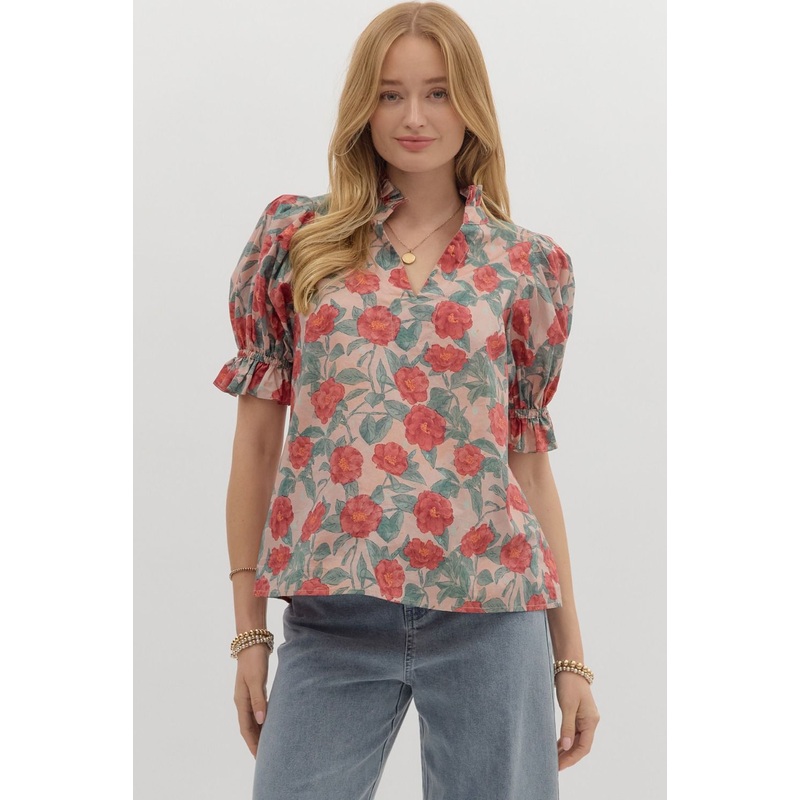Garden Views Vintage Rose Top|S|M|L