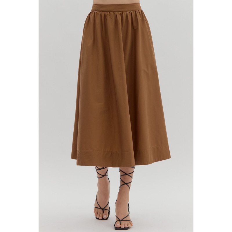 Honestly Me Brown Midi Skirt|S|M|L