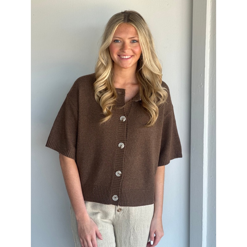 The Katalina Cardigan in Brown