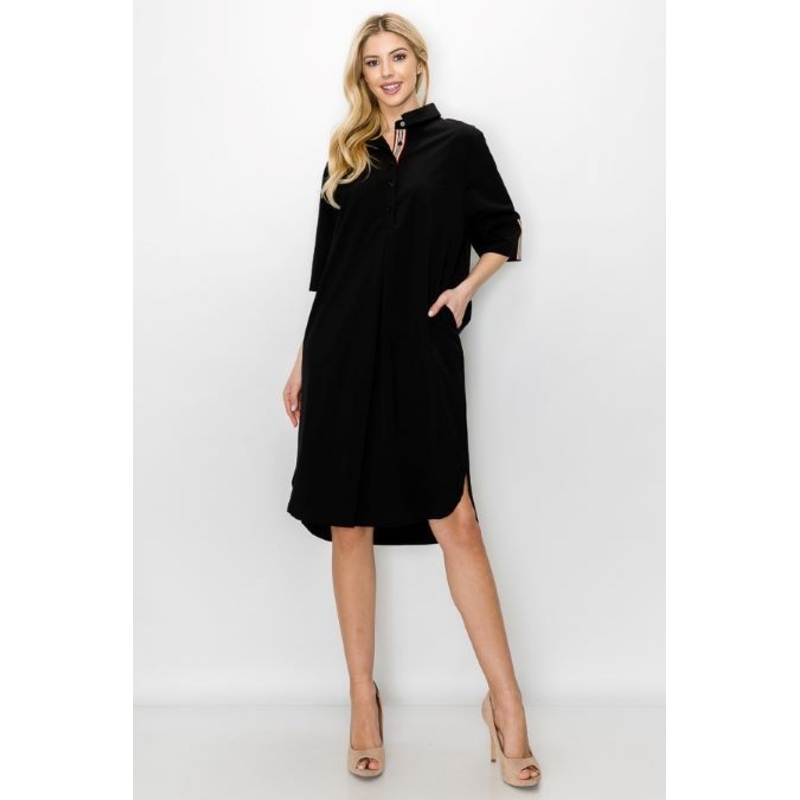 The Wendi Tunic Dress in Black