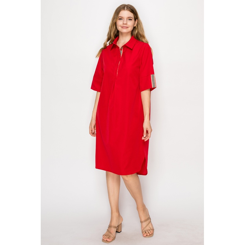 The Wendi Tunic Dress in Red|S|M|L|XL