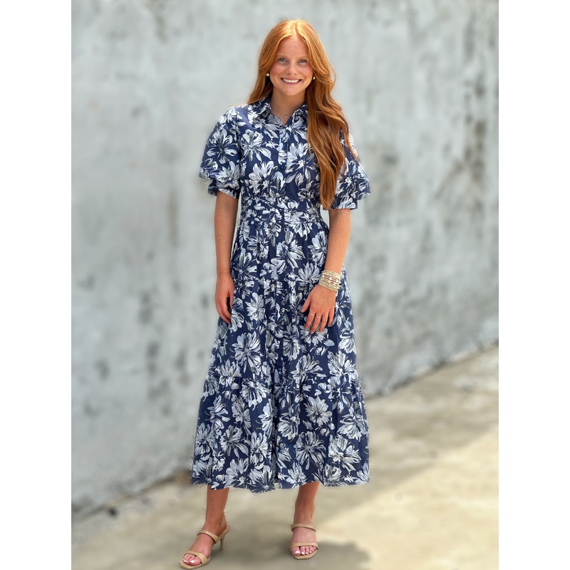 Already There Blue Floral Dress