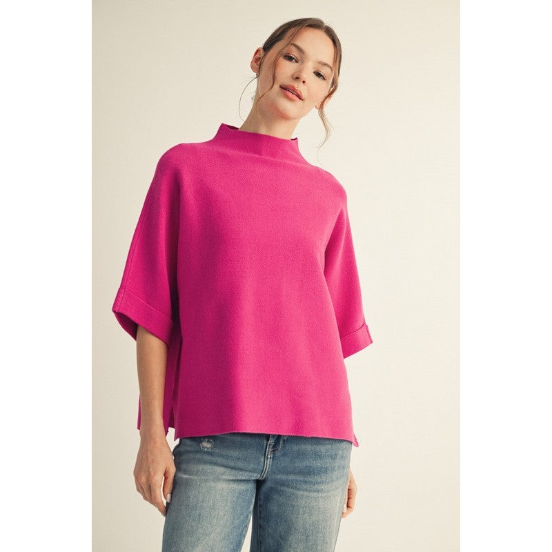 Better Than Basic Sweater in Magenta